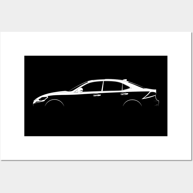 Lexus IS 350 (XE30) Silhouette Wall Art by Car-Silhouettes